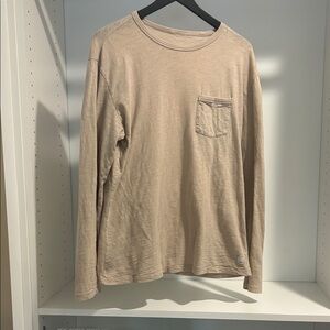 Vuori Men's Long Sleeve Pocket Tee - Beige